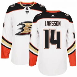 Youth Adidas Anaheim Ducks 14 Jacob Larsson Authentic White Away NHL Jersey 