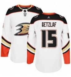 Youth Adidas Anaheim Ducks 15 Ryan Getzlaf Authentic White Away NHL Jersey 