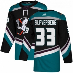 Youth Adidas Anaheim Ducks 33 Jakob Silfverberg Authentic Black Teal Third NHL Jersey 