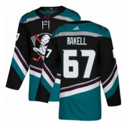 Youth Adidas Anaheim Ducks 67 Rickard Rakell Authentic Black Teal Third NHL Jersey 