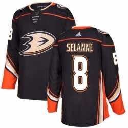 Youth Adidas Anaheim Ducks 8 Teemu Selanne Authentic Black Home NHL Jersey 