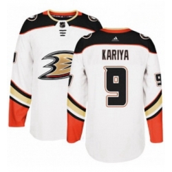 Youth Adidas Anaheim Ducks 9 Paul Kariya Authentic White Away NHL Jersey 