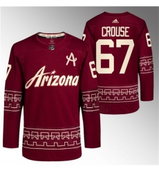 Men Arizona Coyotes 67 Lawson Crouse Garnet Alternate Pro Jersey