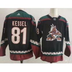 Men Arizona Coyotes 81 Phil Kessel Throwback Kachina Black Jersey