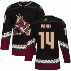 Mens Adidas Arizona Coyotes 14 Richard Panik Premier Black Alternate NHL Jersey 