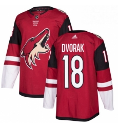 Mens Adidas Arizona Coyotes 18 Christian Dvorak Authentic Burgundy Red Home NHL Jersey 