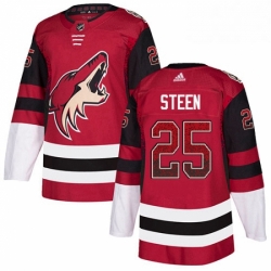 Mens Adidas Arizona Coyotes 25 Thomas Steen Authentic Maroon Drift Fashion NHL Jersey 