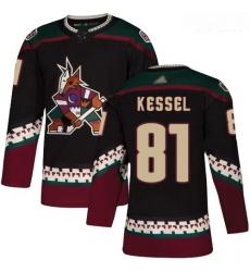 Coyotes #81 Phil Kessel Black Alternate Authentic Stitched Youth Hockey Jersey