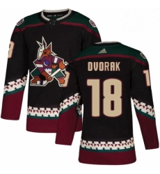 Youth Adidas Arizona Coyotes 18 Christian Dvorak Premier Black Alternate NHL Jersey 