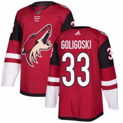 Youth Adidas Arizona Coyotes 33 Alex Goligoski Premier Burgundy Red Home NHL Jersey 