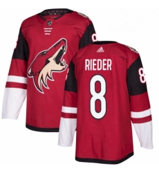 Youth Adidas Arizona Coyotes 8 Tobias Rieder Premier Burgundy Red Home NHL Jersey 