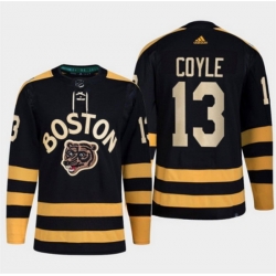 Men Boston Bruins 13 Charlie Coyle Black Classic Primegreen Stitched Jersey