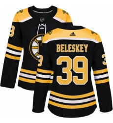 Womens Adidas Boston Bruins 39 Matt Beleskey Authentic Black Home NHL Jersey 