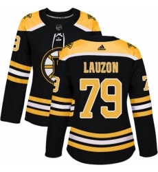 Womens Adidas Boston Bruins 79 Jeremy Lauzon Premier Black Home NHL Jersey 