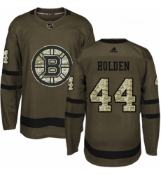 Youth Adidas Boston Bruins 44 Nick Holden Authentic Green Salute to Service NHL Jersey 