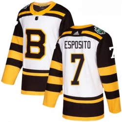 Youth Adidas Boston Bruins 7 Phil Esposito Authentic White 2019 Winter Classic NHL Jersey 