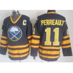 Buffalo Sabres 11 Gilbert Perreault Dark Blue Throwback CCM NHL Jerseys