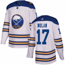 Mens Adidas Buffalo Sabres 17 Jordan Nolan Authentic White 2018 Winter Classic NHL Jersey 