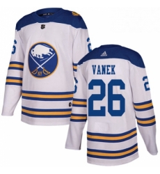 Mens Adidas Buffalo Sabres 26 Thomas Vanek Authentic White 2018 Winter Classic NHL Jersey 