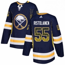 Mens Adidas Buffalo Sabres 55 Rasmus Ristolainen Authentic Navy Blue Drift Fashion NHL Jersey 