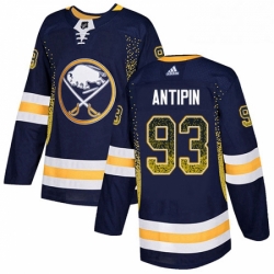 Mens Adidas Buffalo Sabres 93 Victor Antipin Authentic Navy Blue Drift Fashion NHL Jersey 