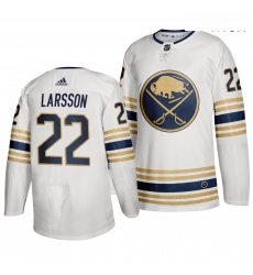 Sabres 22 Johan Larsson White 50th Anniversary Adidas Jersey