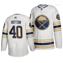 Sabres 40 Carter Hutton White 50th Anniversary Adidas Jersey