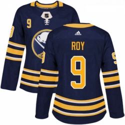 Womens Adidas Buffalo Sabres 9 Derek Roy Premier Navy Blue Home NHL Jersey 