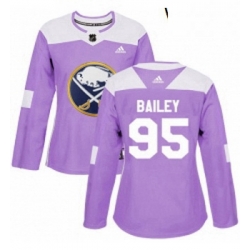 Womens Adidas Buffalo Sabres 95 Justin Bailey Authentic Purple Fights Cancer Practice NHL Jersey 