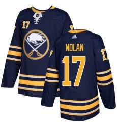 Youth Adidas Buffalo Sabres 17 Jordan Nolan Premier Navy Blue Home NHL Jersey 