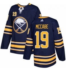 Youth Adidas Buffalo Sabres 19 Jake McCabe Premier Navy Blue Home NHL Jersey 