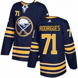 Youth Adidas Buffalo Sabres 71 Evan Rodrigues Premier Navy Blue Home NHL Jersey 