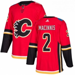 Mens Adidas Calgary Flames 2 Al MacInnis Premier Red Home NHL Jersey 