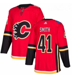 Youth Adidas Calgary Flames 41 Mike Smith Premier Red Home NHL Jersey 