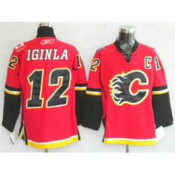 kids Calgary Flames 12 Jarome Iginla red youth jerseys