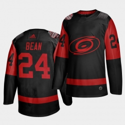 Carolina Hurricanes 24 Jake Bean Black Men 2021 Stadium Series Outdoor Game Jersey