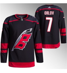 Men Carolina Hurricanes 7 Dmitry Orlov Black Stitched Jersey