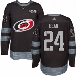 Mens Adidas Carolina Hurricanes 24 Jake Bean Premier Black 1917 2017 100th Anniversary NHL Jersey 