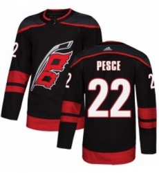 Youth Adidas Carolina Hurricanes 22 Brett Pesce Premier Black Alternate NHL Jersey 