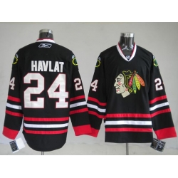 Blackhawks #24 Martin Havlat Stitched Black NHL Jersey