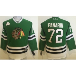 Blackhawks #72 Artemi Panarin Green Stitched Youth NHL Jersey