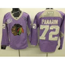 Blackhawks 72 Artemi Panarin Purple Hockey Fights Cancer Reebok Jersey