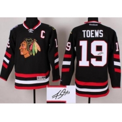 Chicago Blackhawks 19 Jonathan Toews Black 2014 Stadium Series Signed Jerseys