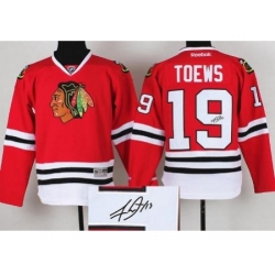 Chicago Blackhawks 19 Jonathan Toews Red Signed Jerseys