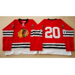 Chicago Blackhawks #20 Brandon Saad Red Mitchell And Ness 1960-61 Stitched NHL Jersey