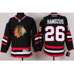 Chicago Blackhawks 26 Michal Handzus Black 2014 Stadium Series NHL Jersey A PATCH