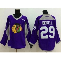 Chicago Blackhawks #29 Bryan Bickell Purple Hockey Fights Cancer Stitched NHL Jersey