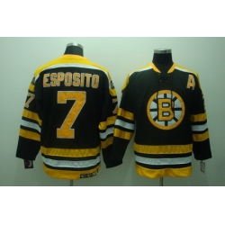 Chicago Blackhawks 7 phil esposito black Jerseys CCM