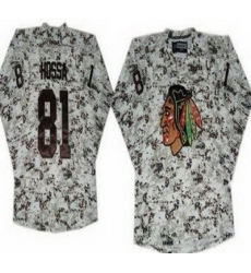 Chicago Blackhawks 81 Marian Hossa White Camo NHL Jerseys