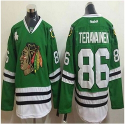 Chicago Blackhawks #86 Teuvo Teravainen Green Stitched NHL Jersey